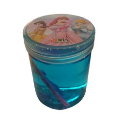 Slime Crystal Mud with squishy Character in a Plastic Jar Princesses Style (Blue)