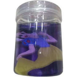 Slime Crystal Mud with squishy Character in a Plastic Jar Princesses Style (Purple)