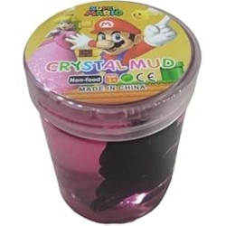 Slime Crystal Mud with squishy Character in a Plastic Jar Super Marrio Style (Pink)