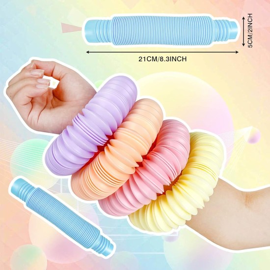 AOVRO Fidget Tubes Fidget Toy Sensory Toys to Relieve Emotional Stress 6PCS for Autism Kids Man and Woman AOVRO Fidget Tubes Fidget Toy Sensory Toys to Relieve Emotional Stress 6PCS for Autism Kids Man and Woman