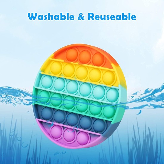Aganta Pop It Round Pop Up Fdget Toys Kids Toys Pop Pop Toy Popitst for Girls Popat Toy Boy Bubble Toy Pop It Game Stress Relief Toy Circle, Multicolor Aganta Pop It Round Pop Up Fdget Toys Kids Toys Pop Pop Toy Popitst for Girls Popat Toy Boy Bubble Toy Pop It Game Stress Relief Toy Circle, Multicolor