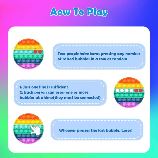Aganta Pop It Round Pop Up Fdget Toys Kids Toys Pop Pop Toy Popitst for Girls Popat Toy Boy Bubble Toy Pop It Game Stress Relief Toy Circle, Multicolor Aganta Pop It Round Pop Up Fdget Toys Kids Toys Pop Pop Toy Popitst for Girls Popat Toy Boy Bubble Toy Pop It Game Stress Relief Toy Circle, Multicolor