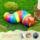 COOLCOLD Kids Toy, Small Slug Fidget Toys, Baby Toys, Sensory Toys for Kids, Clicky Sound Making Toy, Flexible Stretchable Joints Toy for Anxiety, Autism (19 CM, Rainbow) COOLCOLD Kids Toy, Small Slug Fidget Toys, Baby Toys, Sensory Toys for Kids, Clicky Sound Making Toy, Flexible Stretchable Joints Toy for Anxiety, Autism (19 CM, Rainbow)