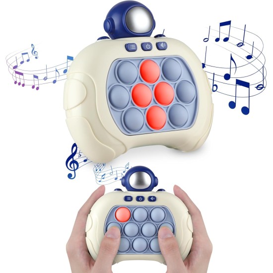 Coolden Quick Push Game Pop It Fidget Electronic Sensor Game Push Bubble Fidget Sensory Squeeze Toys Decompression Puzzle Toy Machine Fidget Toy Gift for Children Adults Blue