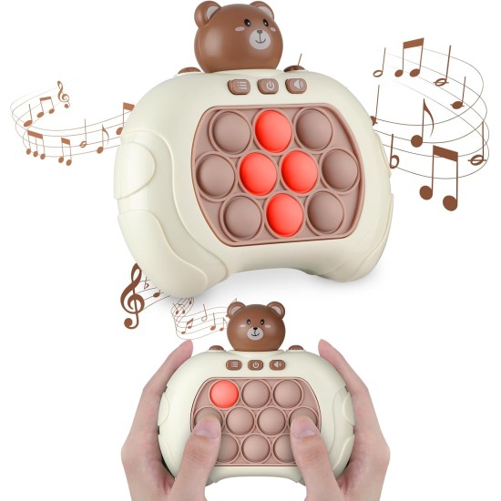 Coolden Quick Push Game Pop It Fidget Electronic Sensor Game Push Bubble Fidget Sensory Squeeze Toys Decompression Puzzle Toy Machine Fidget Toy Gift for Children Adults Blue