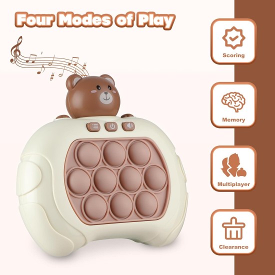 Coolden Quick Push Game Pop It Fidget Electronic Sensor Game Push Bubble Fidget Sensory Squeeze Toys Decompression Puzzle Toy Machine Fidget Toy Gift for Children Adults Blue