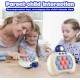 Coolden Quick Push Game Pop It Fidget Electronic Sensor Game Push Bubble Fidget Sensory Squeeze Toys Decompression Puzzle Toy Machine Fidget Toy Gift for Children Adults Blue
