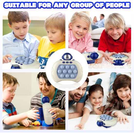 Coolden Quick Push Game Pop It Fidget Electronic Sensor Game Push Bubble Fidget Sensory Squeeze Toys Decompression Puzzle Toy Machine Fidget Toy Gift for Children Adults Blue
