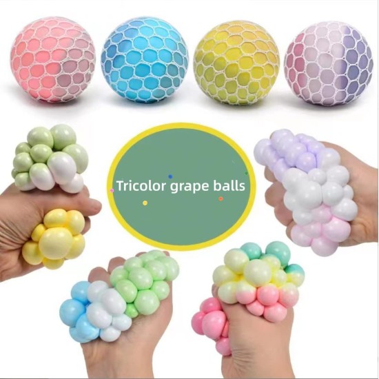 Dhjrefhhd 1Pcs Colored Soft Grape Mesh Pressure Balls Squeeze Change Color Balls Stress Relieve Sensory Squishy Balls Hand Exercise Bouncy Balls. (Blue) Dhjrefhhd 1Pcs Colored Soft Grape Mesh Pressure Balls Squeeze Change Color Balls Stress Relieve Sensory Squishy Balls Hand Exercise Bouncy Balls. (Blue)