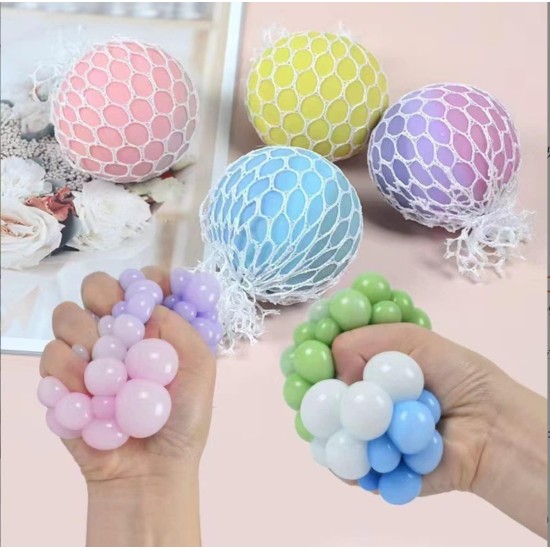 Dhjrefhhd 1Pcs Colored Soft Grape Mesh Pressure Balls Squeeze Change Color Balls Stress Relieve Sensory Squishy Balls Hand Exercise Bouncy Balls. (Blue) Dhjrefhhd 1Pcs Colored Soft Grape Mesh Pressure Balls Squeeze Change Color Balls Stress Relieve Sensory Squishy Balls Hand Exercise Bouncy Balls. (Blue)
