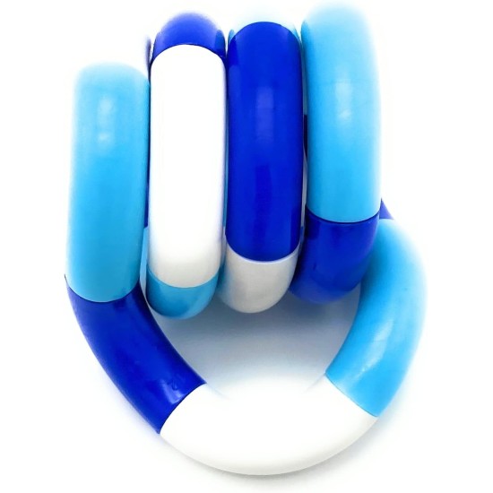 EsS Stress Relieve Tangles and Twists Fidget Toy Wacky Tracks For Kids And Adults, Relieve Stress, Anxiety Cool Hand Mini Toy, Kill Time Toys Blue/White EsS Stress Relieve Tangles and Twists Fidget Toy Wacky Tracks For Kids And Adults, Relieve Stress, Anxiety Cool Hand Mini Toy, Kill Time Toys Blue/White