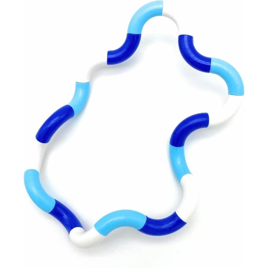 EsS Stress Relieve Tangles and Twists Fidget Toy Wacky Tracks For Kids And Adults, Relieve Stress, Anxiety Cool Hand Mini Toy, Kill Time Toys Blue/White EsS Stress Relieve Tangles and Twists Fidget Toy Wacky Tracks For Kids And Adults, Relieve Stress, Anxiety Cool Hand Mini Toy, Kill Time Toys Blue/White