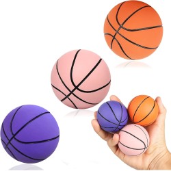 Exbrith Pack of 3 Rubber Bouncy Balls - 6 cm - Squeeze Toy with High Elasticity Help Relieve Stress for Party Bags for Office or Children's Birthday Parties