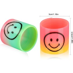 Generic LISOPO Pack of 12 Smiley Rainbow Spiral Springs Magic Rainbow Puzzle Gift Children's Birthday Educational Toy