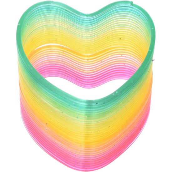 Generic Plastic Rainbow Springs To Add More Fun With Heart Design And Flexible For Kids - Multi Color Generic Plastic Rainbow Springs To Add More Fun With Heart Design And Flexible For Kids - Multi Color