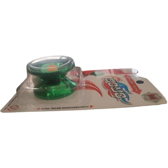 Metallic YoYo Spinner Toy for Kids | Made of Fine Quality High Gloss Metal | with Approx. 1 m Long String | - Green Metallic YoYo Spinner Toy for Kids | Made of Fine Quality High Gloss Metal | with Approx. 1 m Long String | - Green