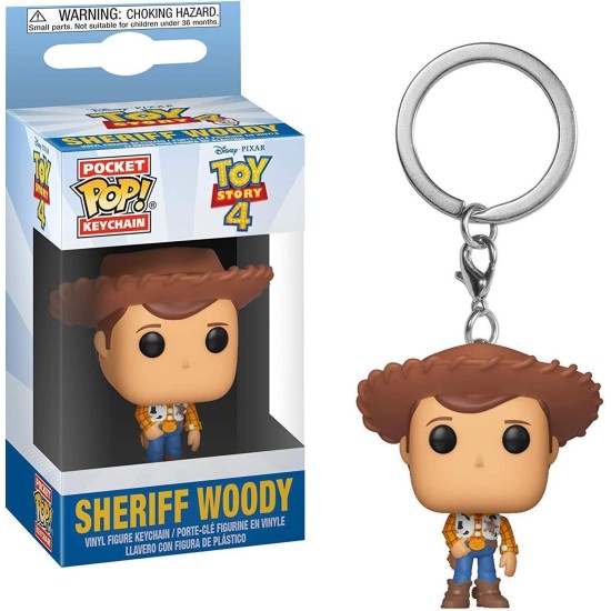 Funko Pocket Pop! Keychain: Toy Story 4 - Sheriff Woody, Action Figures - 37416 Funko Pocket Pop! Keychain: Toy Story 4 - Sheriff Woody, Action Figures - 37416