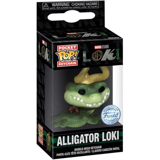 Funko Pop! Keychain: Marvel - Loki - Alligator Loki Novelty Keyring - Collectable Mini Figure - Stocking Filler - Gift Idea - Official Merchandise - TV Fans - Backpack Decor