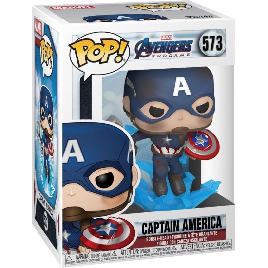 Funko Pop Marvel: Endgame Captain America With Broken Shield And Mjolnir, Action Figure 45137, Multicolor, 3.75 Inches Funko Pop Marvel: Endgame Captain America With Broken Shield And Mjolnir, Action Figure 45137, Multicolor, 3.75 Inches