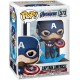 Funko Pop Marvel: Endgame Captain America With Broken Shield And Mjolnir, Action Figure 45137, Multicolor, 3.75 Inches Funko Pop Marvel: Endgame Captain America With Broken Shield And Mjolnir, Action Figure 45137, Multicolor, 3.75 Inches