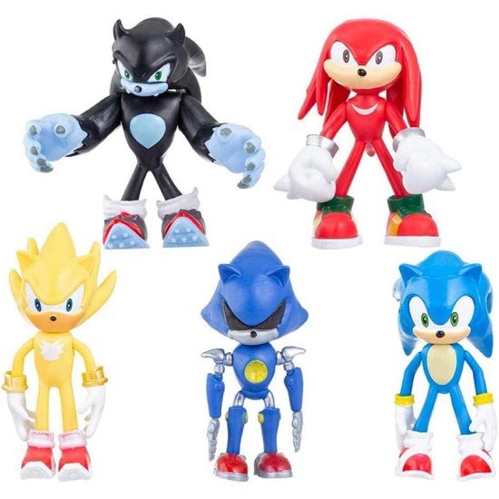JWQLSMK Sonic The Hedgehog Action Figures, 5' Tall Sonic,Knuckles,Tails,Amy and the Evil Dr.Eggman., Joint Movable Playsets Perfect Kids Gifts JWQLSMK Sonic The Hedgehog Action Figures, 5' Tall Sonic,Knuckles,Tails,Amy and the Evil Dr.Eggman., Joint Movable Playsets Perfect Kids Gifts