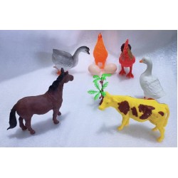 Generic Unbreakable farm animals and birds group toy for children large size