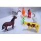 Generic Unbreakable farm animals and birds group toy for children large size