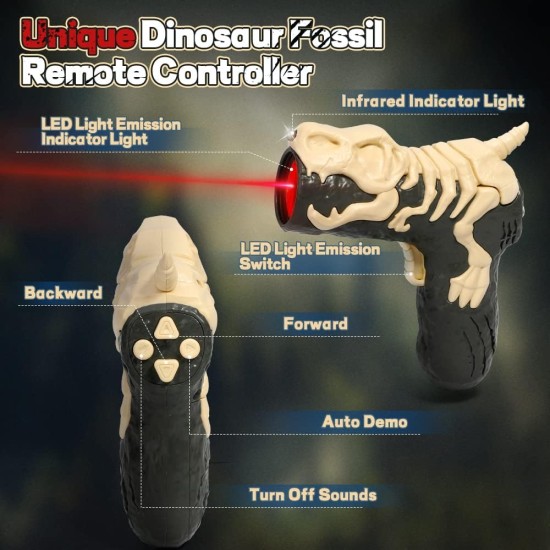 FRUSE Remote Control Dinosaur Toy, Dino Remote Controlled with Light Tracking, Spray Mist, Rechargeable Battery, Jurassic Dinosaur Toy for Boys Girls Children Age 3 4 5 6 7 8 FRUSE Remote Control Dinosaur Toy, Dino Remote Controlled with Light Tracking, Spray Mist, Rechargeable Battery, Jurassic Dinosaur Toy for Boys Girls Children Age 3 4 5 6 7 8
