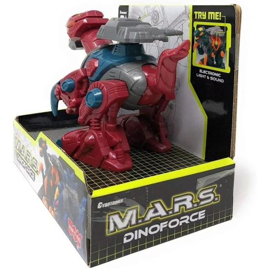 Interactive Dinosaur Toy with Red and Blue Colors, Multi-Functional Moving Robot for Kids from M.A.R.S.