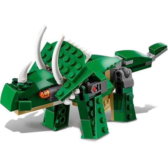 LEGO® 31058 Creator Mighty Dinosaurs Toy, 3 in 1 Model, Triceratops and Pterodactyl Dinosaur Figures, Modular Building System LEGO® 31058 Creator Mighty Dinosaurs Toy, 3 in 1 Model, Triceratops and Pterodactyl Dinosaur Figures, Modular Building System