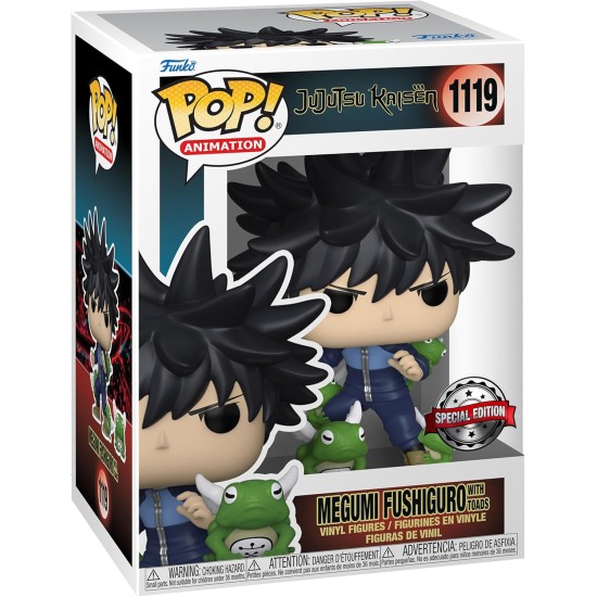 Funko Pop! Anime: Jujutsu Kaisen - Megumi Fushiguro W/Toads (Exc) #1119 Funko Pop! Anime: Jujutsu Kaisen - Megumi Fushiguro W/Toads (Exc) #1119