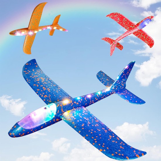 AYEBIA Foam Airplanes,Flying Glider Plane Toys for Kids 3 4 5 6-12 Years Old Boys Girls, Throwing Foam Airplane Gifts for Outdoor, Garden Games (SET OF 3) AYEBIA Foam Airplanes,Flying Glider Plane Toys for Kids 3 4 5 6-12 Years Old Boys Girls, Throwing Foam Airplane Gifts for Outdoor, Garden Games (SET OF 3)