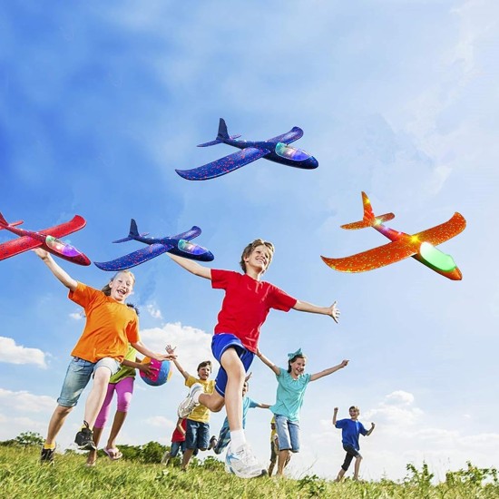 AYEBIA Foam Airplanes,Flying Glider Plane Toys for Kids 3 4 5 6-12 Years Old Boys Girls, Throwing Foam Airplane Gifts for Outdoor, Garden Games (SET OF 3) AYEBIA Foam Airplanes,Flying Glider Plane Toys for Kids 3 4 5 6-12 Years Old Boys Girls, Throwing Foam Airplane Gifts for Outdoor, Garden Games (SET OF 3)