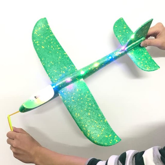 Generic AEPRO - Big ⅬЕԀ F|аѕһ Gliders Foam Plane Hand Throw Light Inertial AirPlane EPP Outdoor Launch Fun of Kids Тоуs for Children Gift (Upgrade 50cm Green) Generic AEPRO - Big ⅬЕԀ F|аѕһ Gliders Foam Plane Hand Throw Light Inertial AirPlane EPP Outdoor Launch Fun of Kids Тоуs for Children Gift (Upgrade 50cm Green)