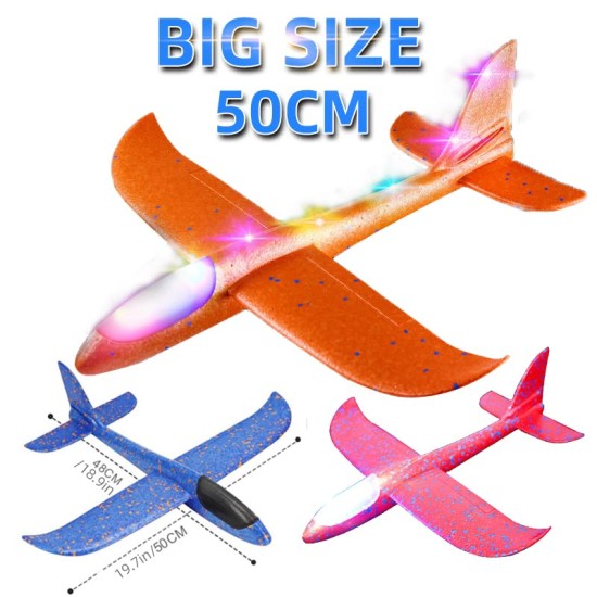 Generic AEPRO - Big ⅬЕԀ F|аѕһ Gliders Foam Plane Hand Throw Light Inertial AirPlane EPP Outdoor Launch Fun of Kids Тоуs for Children Gift (Upgrade 50cm Green) Generic AEPRO - Big ⅬЕԀ F|аѕһ Gliders Foam Plane Hand Throw Light Inertial AirPlane EPP Outdoor Launch Fun of Kids Тоуs for Children Gift (Upgrade 50cm Green)
