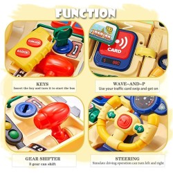 Fantastic-Kids-Toys Musical Bus Cars for Boys, Push Pull Toy for Toddlers, Transforming Cars, School Bus Transport Vehicles, Steering Wheel Educational Toy to Drive Bus for Mom Baby Party
