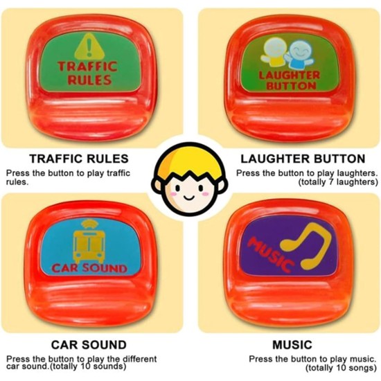 Fantastic-Kids-Toys School Bus Toy with Sound and Light Simulation Steering Wheel, Musical School Bus Toy for Toddlers, Multifunctional Educational Bus Driving Educational Toy, Preschool Gift Fantastic-Kids-Toys School Bus Toy with Sound and Light Simulation Steering Wheel, Musical School Bus Toy for Toddlers, Multifunctional Educational Bus Driving Educational Toy, Preschool Gift