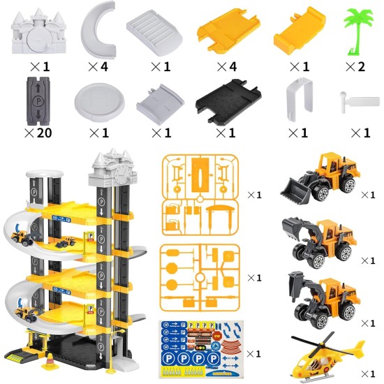 COVTOY Garage Toy Set for Kids, Toys Parking Fun Gifts 4-8 Years Old, Race Car Ramp Track Toy for 5 6 7 Year Old, Five-Story Parking Playset for Boys 4-8 Years Old COVTOY Garage Toy Set for Kids, Toys Parking Fun Gifts 4-8 Years Old, Race Car Ramp Track Toy for 5 6 7 Year Old, Five-Story Parking Playset for Boys 4-8 Years Old