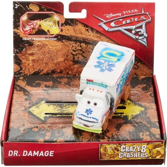 Disney Cars DYB22 Cars 3 Crazy 8 Crashers Dr. Damage Vehicle Disney Cars DYB22 Cars 3 Crazy 8 Crashers Dr. Damage Vehicle