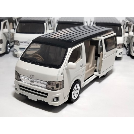 Maket Miniature Model Car Microbus Metal Opening Doors Hood Bag Sound And Light Size 1/32 White Maket Miniature Model Car Microbus Metal Opening Doors Hood Bag Sound And Light Size 1/32 White