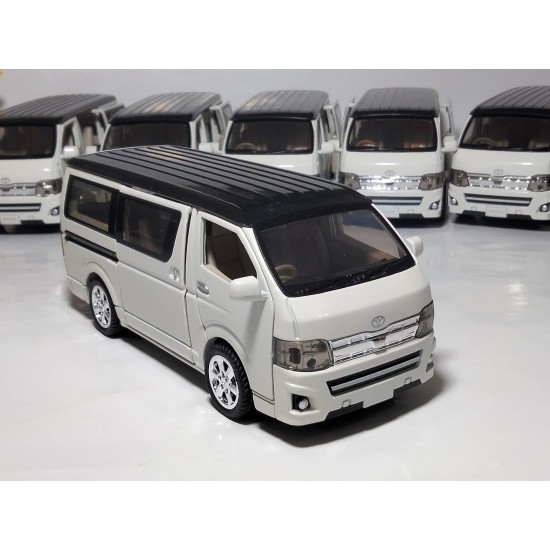 Maket Miniature Model Car Microbus Metal Opening Doors Hood Bag Sound And Light Size 1/32 White Maket Miniature Model Car Microbus Metal Opening Doors Hood Bag Sound And Light Size 1/32 White
