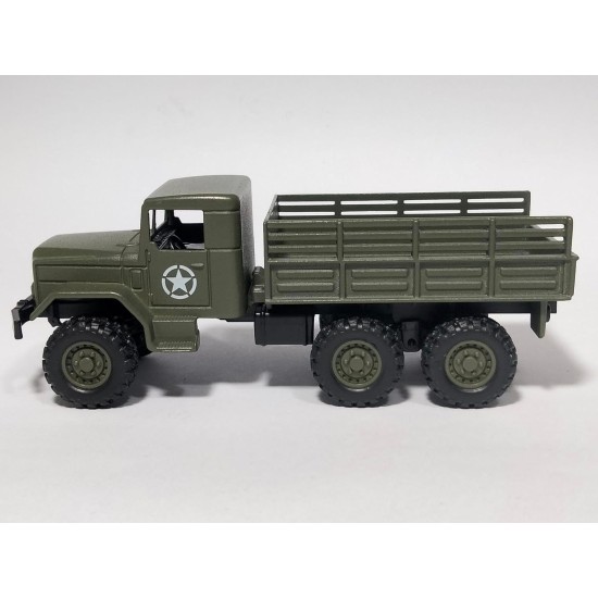 Miniature Maquette Full Metal Army Transport Car Model + Gift - 1/64-12 cm - Green