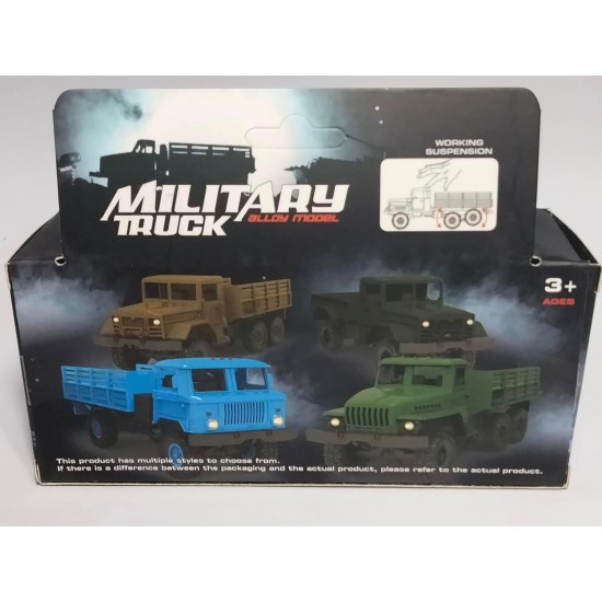 Miniature Maquette Full Metal Army Transport Car Model + Gift - 1/64-12 cm - Green
