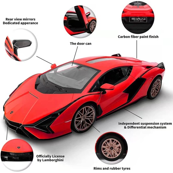 rastar r/c 1:14 lamborghini sian open door by hand 97700