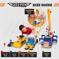 Driven by Battat CRANE TRUCK on platform (Light & Sound)