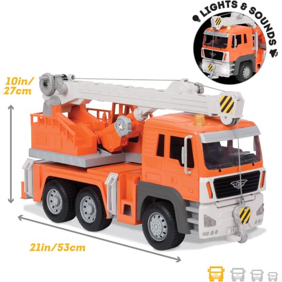 Driven by Battat CRANE TRUCK on platform (Light & Sound) Driven by Battat CRANE TRUCK on platform (Light & Sound)