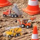 Micro Construction Fleet Driven, Micro Small Toy Construction Vehicle Fleet, Set of 3 Pieces Micro Construction Fleet Driven, Micro Small Toy Construction Vehicle Fleet, Set of 3 Pieces