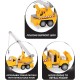 Micro Construction Fleet Driven, Micro Small Toy Construction Vehicle Fleet, Set of 3 Pieces Micro Construction Fleet Driven, Micro Small Toy Construction Vehicle Fleet, Set of 3 Pieces