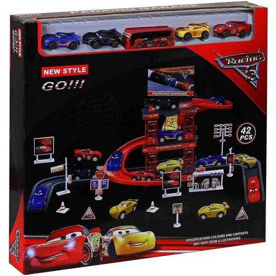 Cars Parking Garage, 42 Pieces For Kids Cars Parking Garage, 42 Pieces For Kids