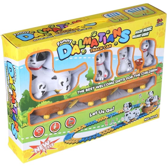 Funny Dalmatians Track Car for Kids Funny Dalmatians Track Car for Kids
